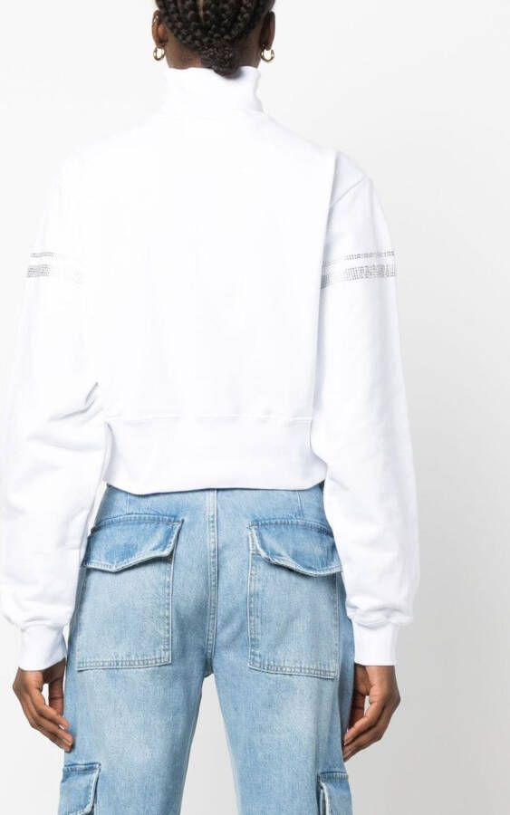 GCDS Sweater verfraaid met stras Wit
