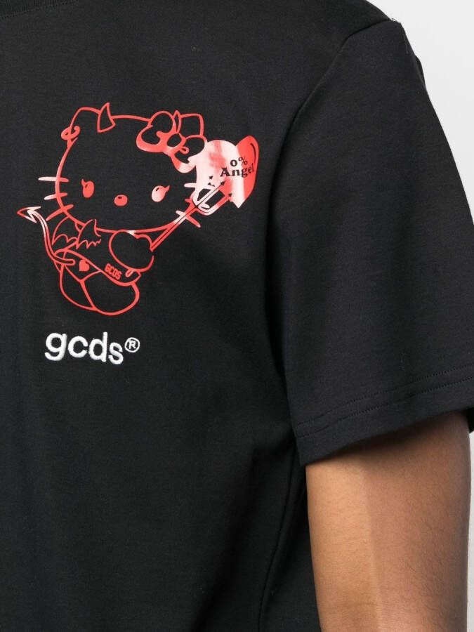 Gcds T-shirt met geborduurd logo Zwart