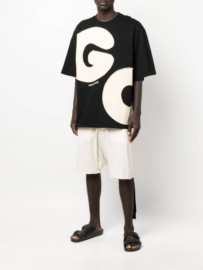 Gcds T-shirt met logo applicatie Zwart