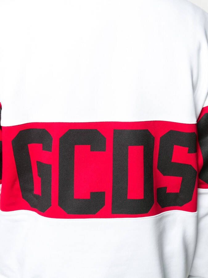 GCDS T-shirt met logoband Wit