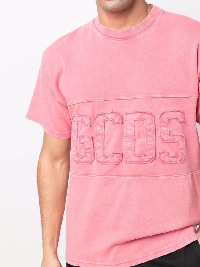 Gcds T-shirt met logopatch Roze