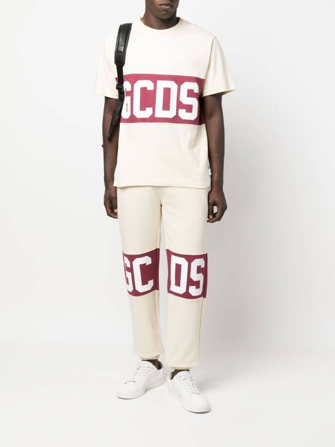GCDS T-shirt met logoprint Beige