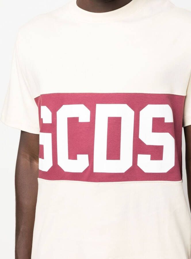 GCDS T-shirt met logoprint Beige