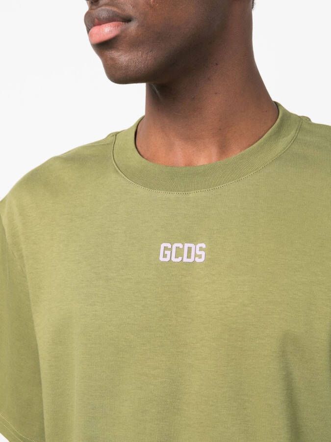 Gcds T-shirt met logoprint Groen