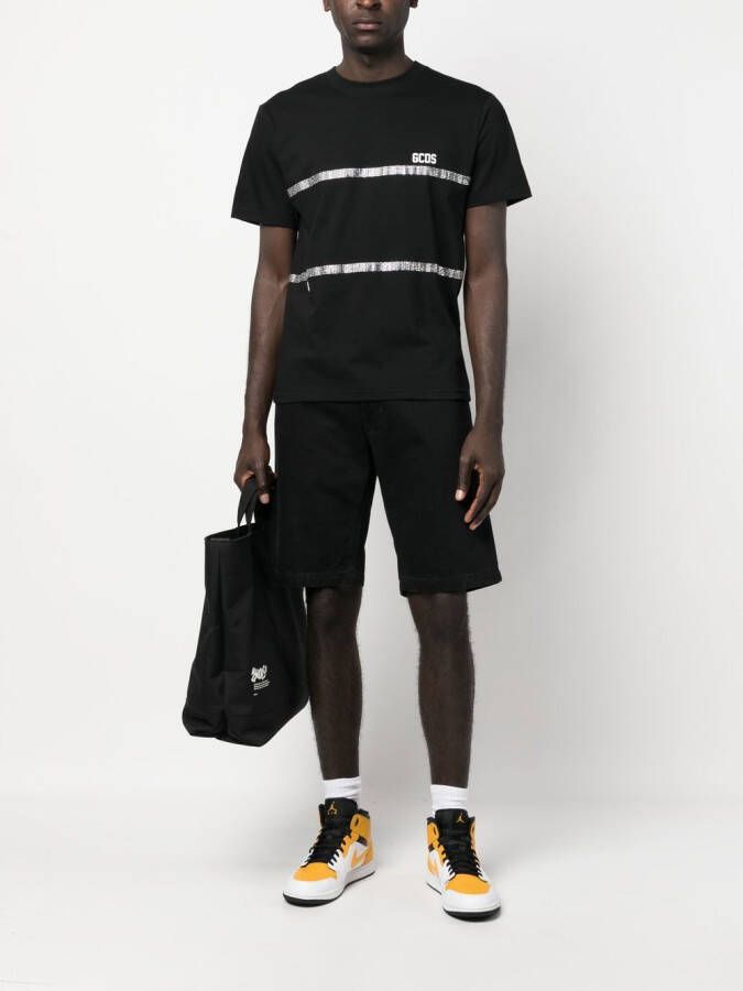 GCDS T-shirt verfraaid met kristallen Zwart
