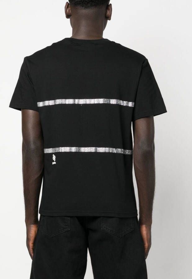 GCDS T-shirt verfraaid met kristallen Zwart