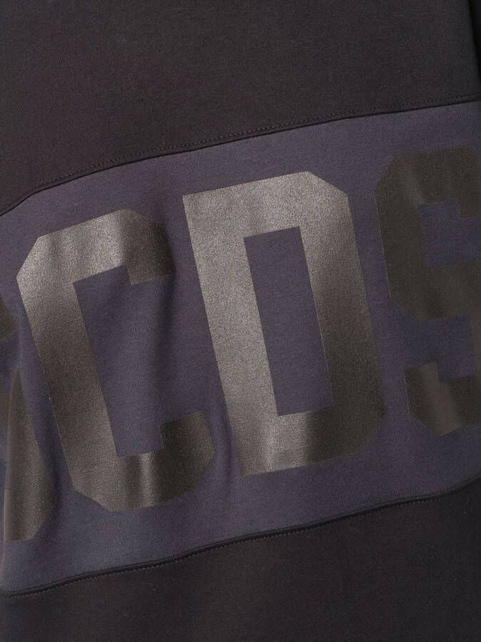 Gcds T-shirtjurk met logoprint Zwart