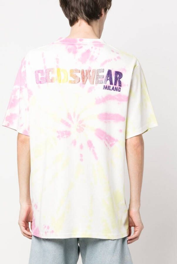 Gcds T-shirt met tie-dye print Roze