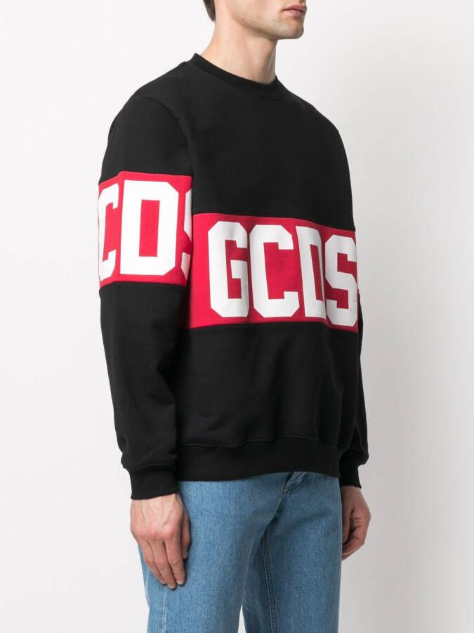 GCDS Trui met logoprint Zwart
