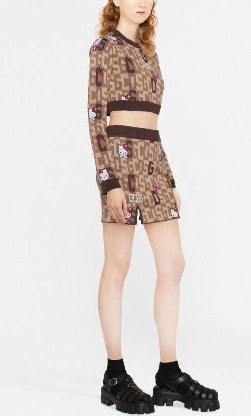 GCDS x Hello Kitty cropped top Bruin