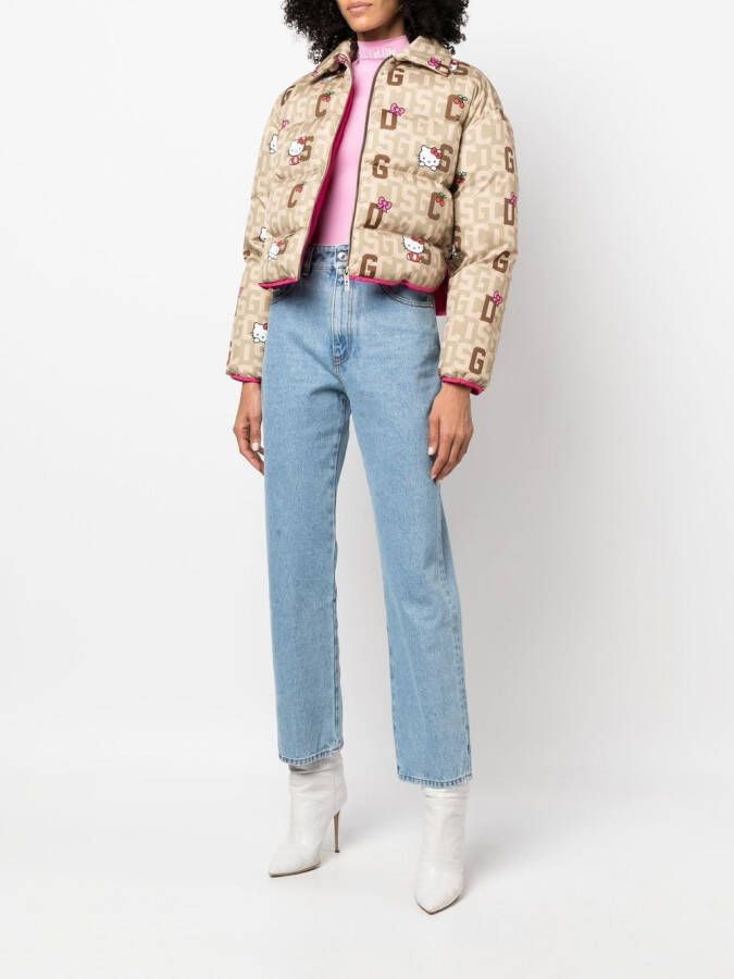 GCDS x Hello Kitty gewatteerd jack Beige