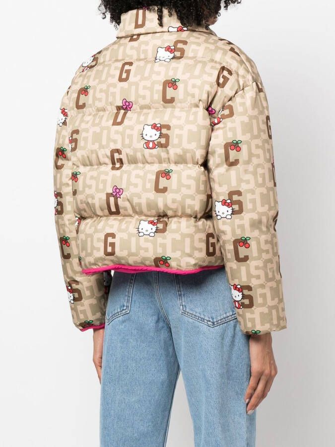 GCDS x Hello Kitty gewatteerd jack Beige