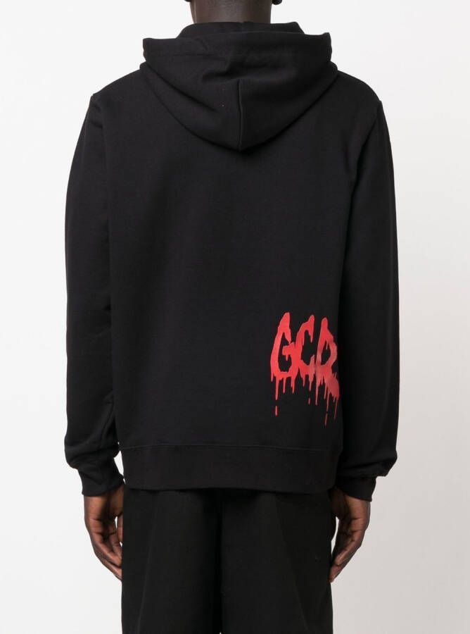Gcds x Leegan Koo hoodie met print Zwart