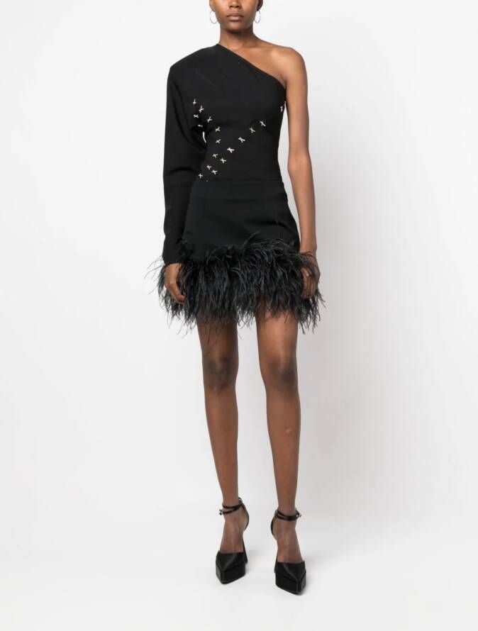 Genny Asymmetrische bodysuit Zwart