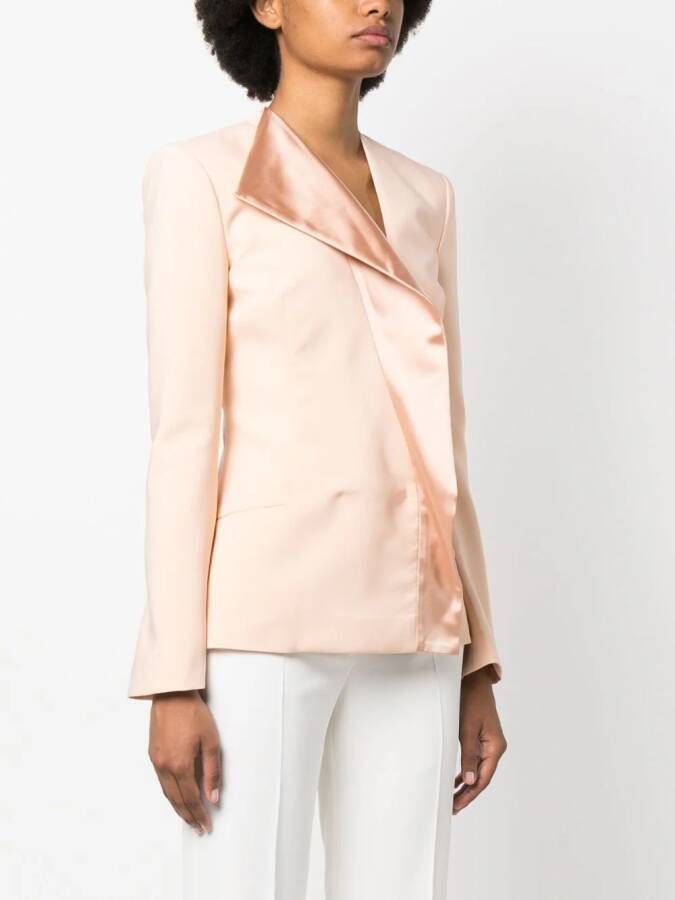 Genny Blazer met enkele rij knopen Beige