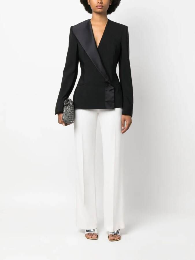 Genny Blazer met enkele rij knopen Zwart
