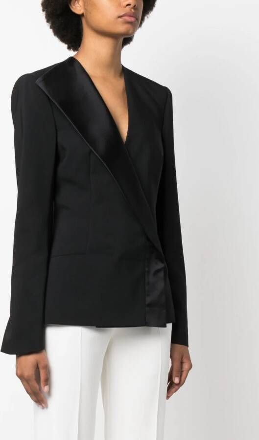 Genny Blazer met enkele rij knopen Zwart