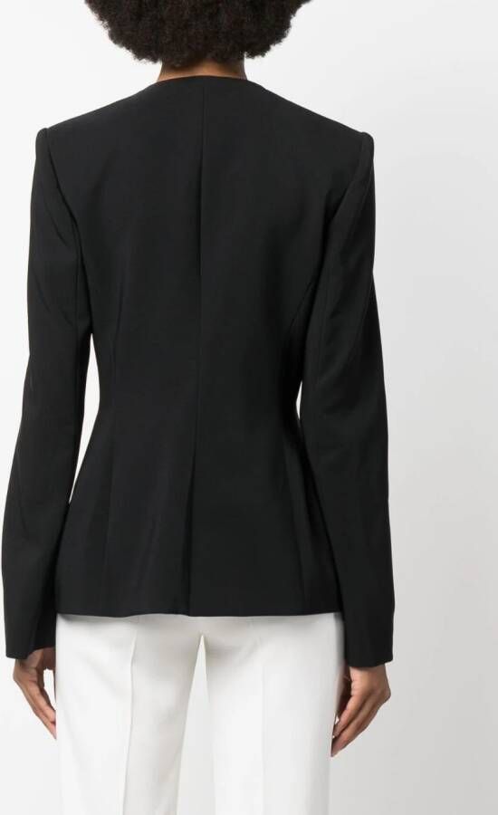 Genny Blazer met enkele rij knopen Zwart