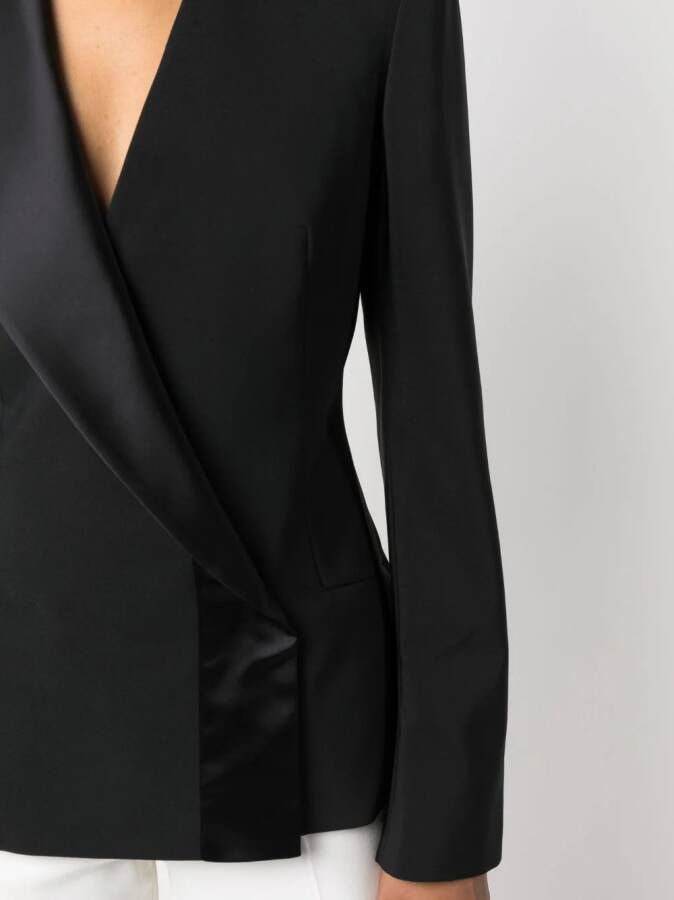 Genny Blazer met enkele rij knopen Zwart