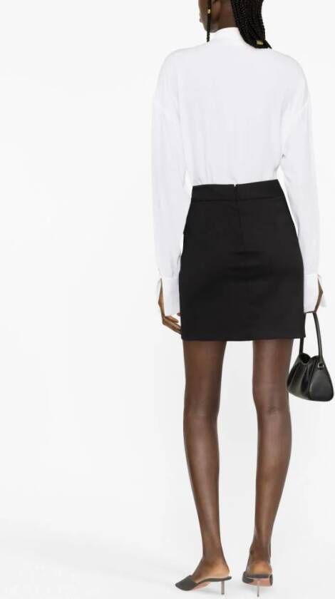 Genny Blouse met strikkraag Wit