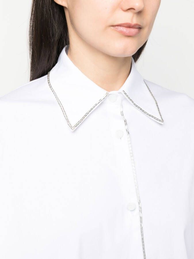 Genny Cropped blouse Wit