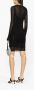 Genny Ribgebreide mini-jurk Zwart - Thumbnail 3