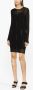 Genny Ribgebreide mini-jurk Zwart - Thumbnail 4