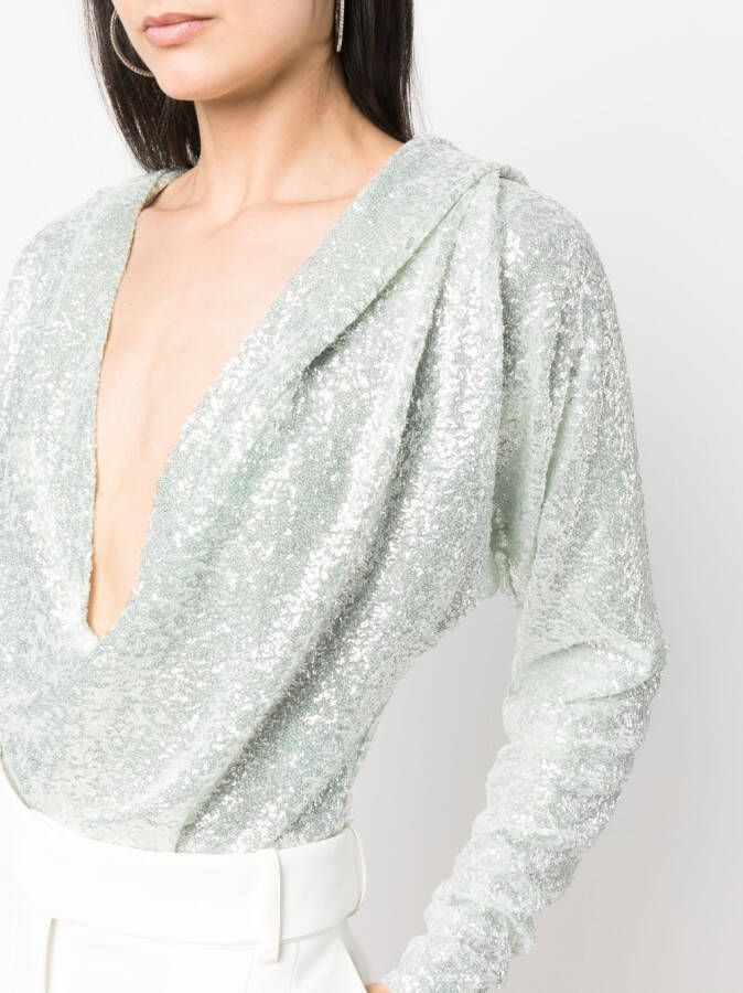 Genny Body met pailletten Groen