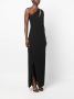 Genny Asymmetrische maxi-jurk Zwart - Thumbnail 3