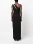 Genny Asymmetrische maxi-jurk Zwart - Thumbnail 4