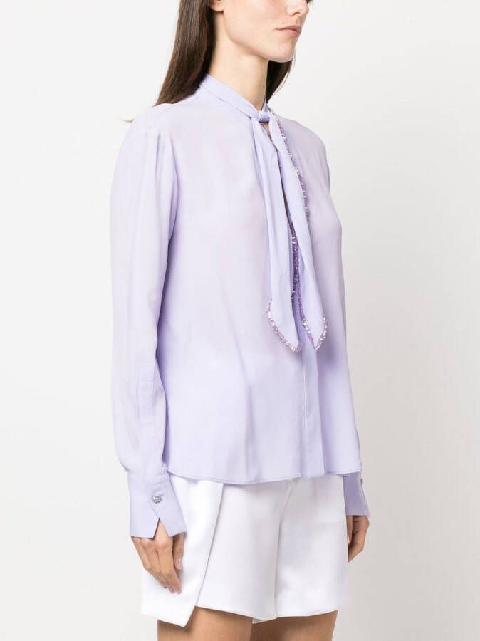 Genny Verfraaide blouse Paars