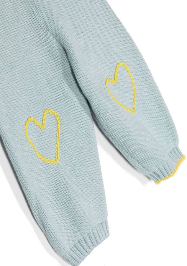 Gensami kids Broek met geborduurd hart Blauw