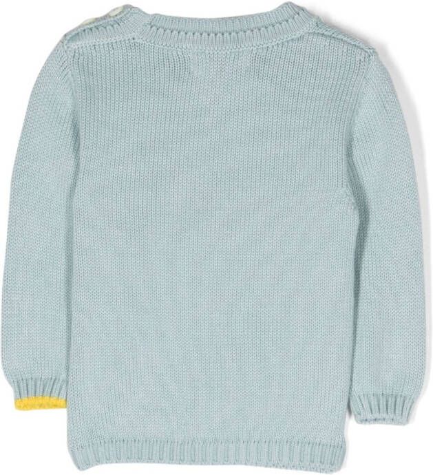 Gensami kids Trui met contrasterende afwerking Blauw