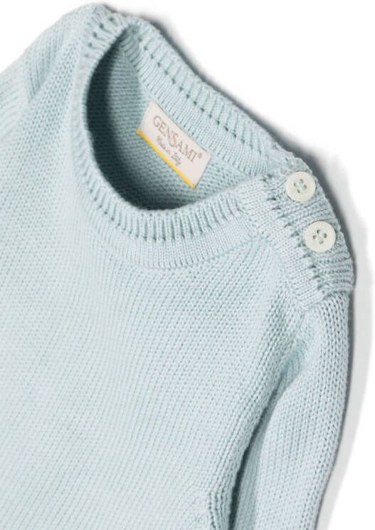 Gensami kids Trui met contrasterende afwerking Blauw