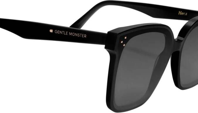 Gentle Monster Her 01 zonnebril met vierkant montuur Zwart