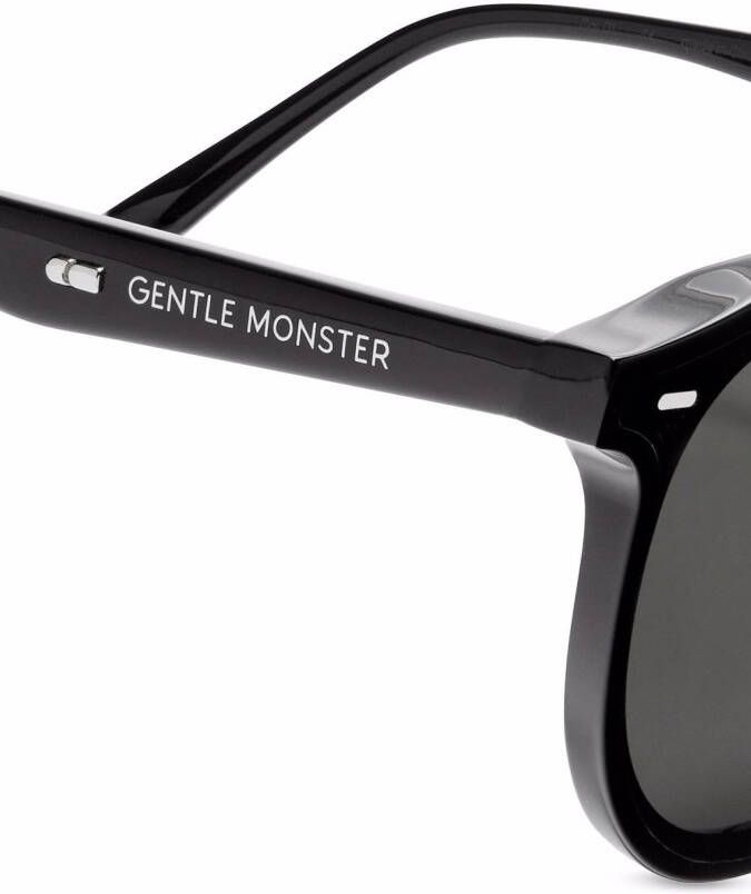 Gentle Monster Obon zonnebril met rond montuur Zwart
