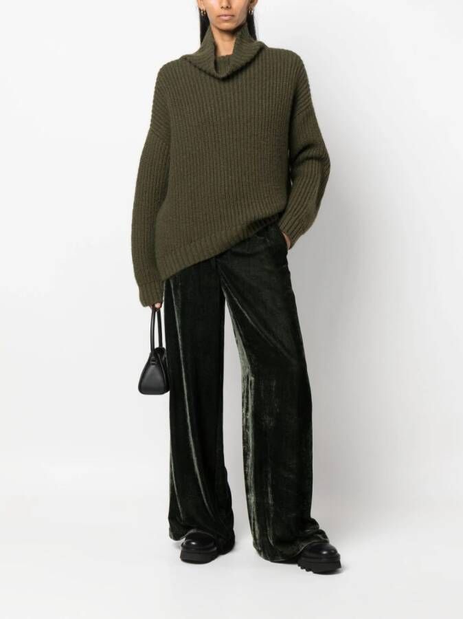 Gentry Portofino Broek met fluwelen-effect Groen