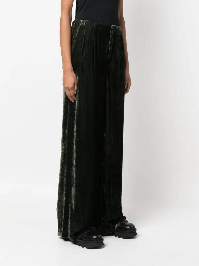 Gentry Portofino Broek met fluwelen-effect Groen