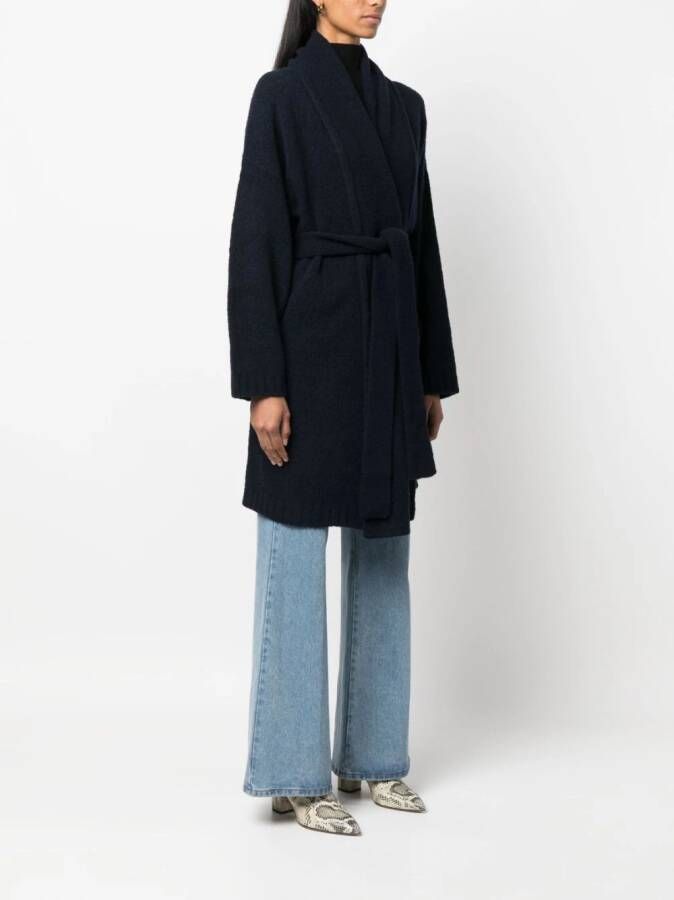 Gentry Portofino Jas met gestrikte taille Blauw