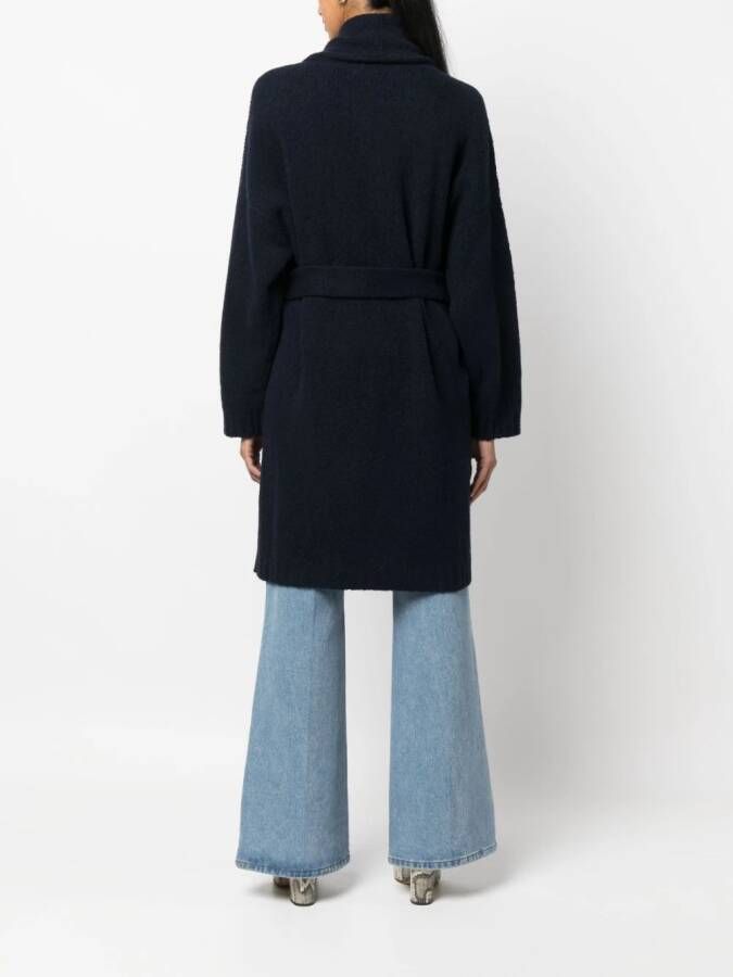Gentry Portofino Jas met gestrikte taille Blauw
