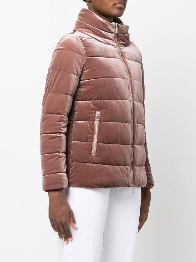 Geox Donsjack met fluwelen afwerking Roze