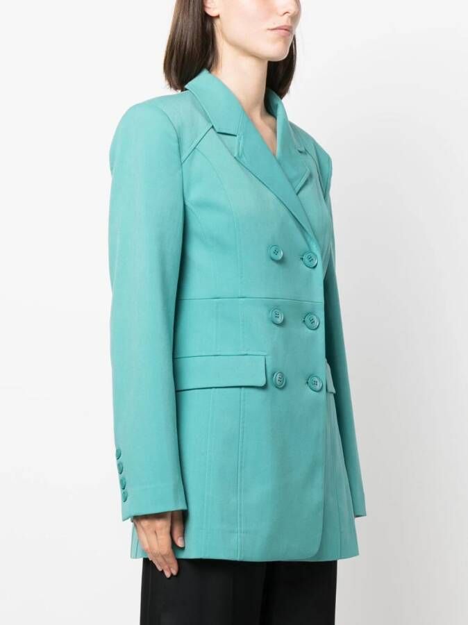 Gestuz Blazer met dubbele rij knopen Groen