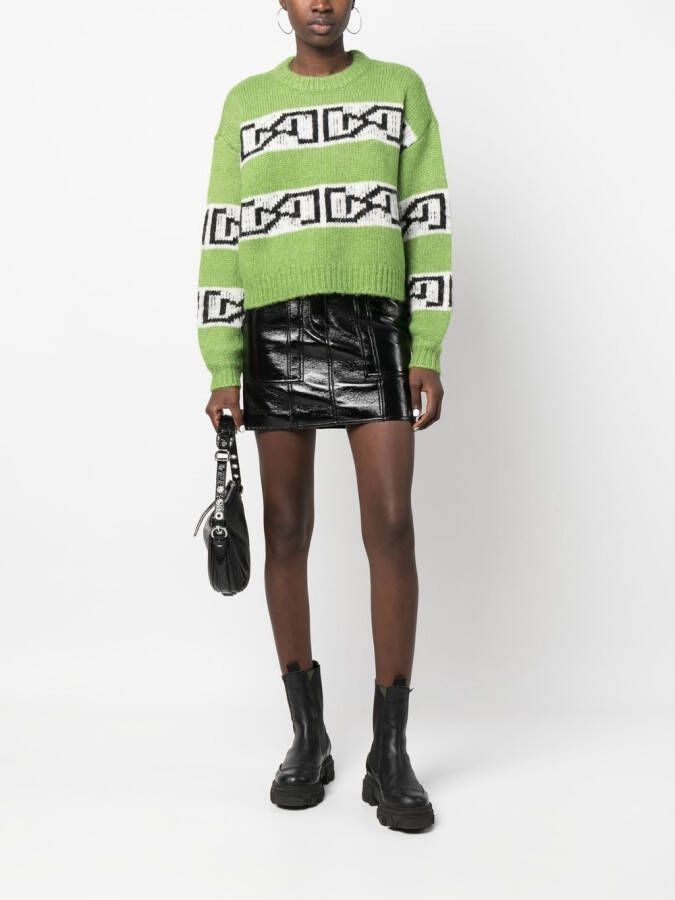 Gestuz Intarsia trui Groen