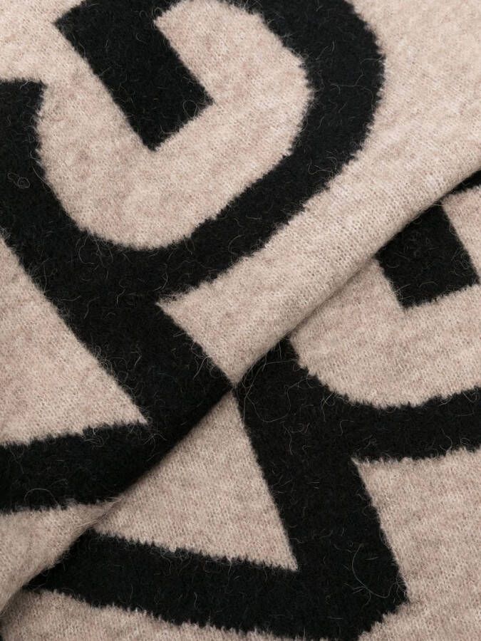 Gestuz Intarsia sjaal Zwart