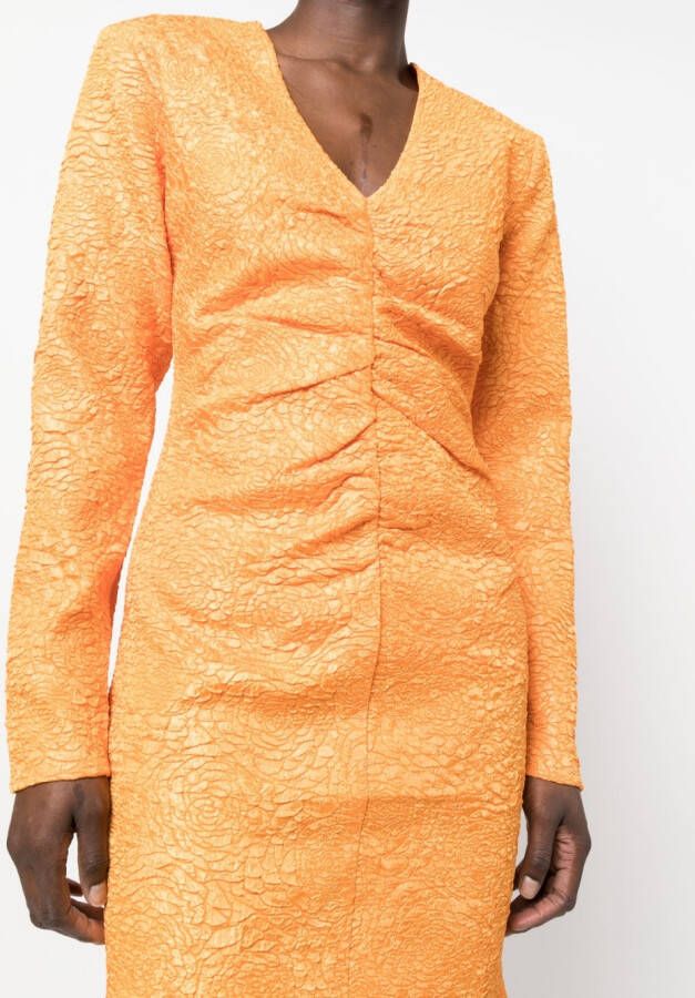 Gestuz Jurk met jacquard Oranje