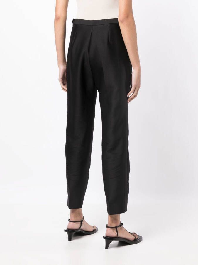 GIA STUDIOS Broek met satijnen afwerking Zwart