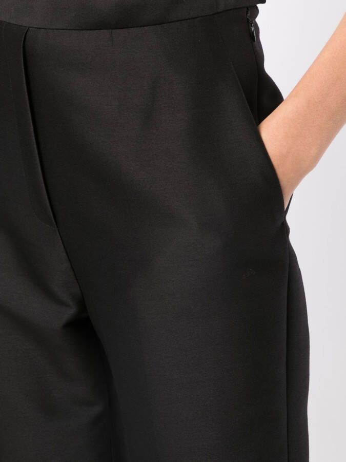 GIA STUDIOS Broek met satijnen afwerking Zwart