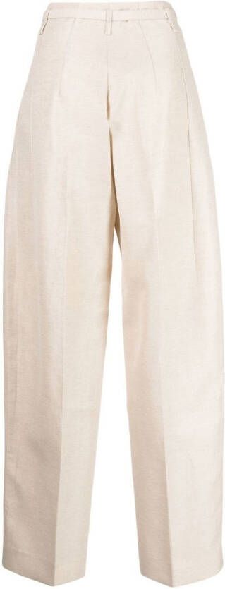 GIA STUDIOS Broek met toelopende pijpen Wit