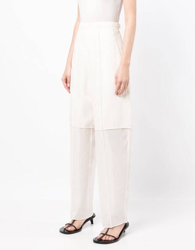 GIA STUDIOS High waist broek Wit