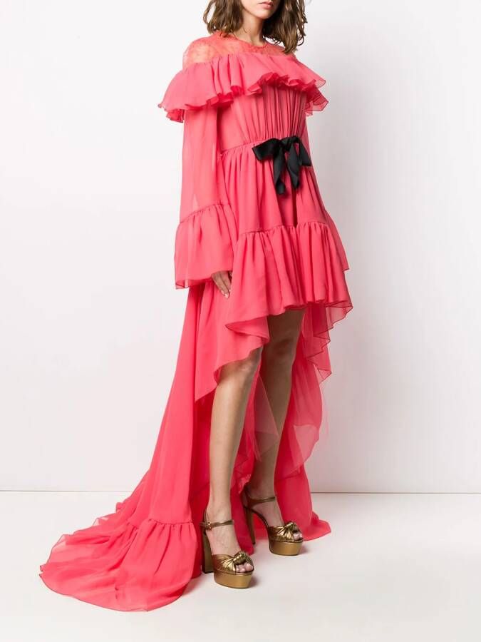 Giambattista Valli Asymmetrische avondjurk Roze